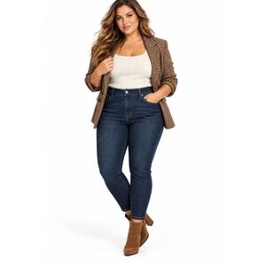 Blue By Artemis Womens High Rise Ankle Skinny Jeans Indigo Size 16 New